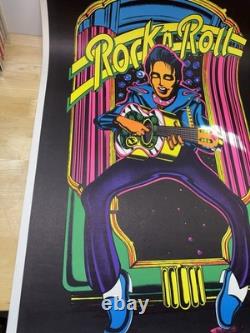 Elvis Presley 1973 Saladin Productions Black light Poster Rare 35x23