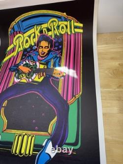 Elvis Presley 1973 Saladin Productions Black light Poster Rare 35x23