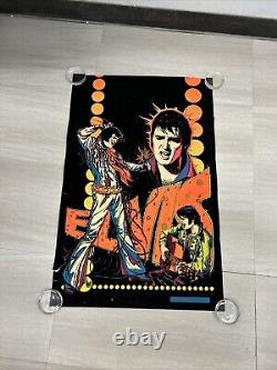 Elvis Presley 1975 Dynamic Velvet Black Light Poster 21 X 32 Rare Original