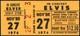 Elvis Presley-1976 Rare Concert Ticket Stub (eugene, Oregon-mcarthur Court)