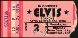 Elvis Presley-1976 RARE Concert Ticket Stub (Roanoke-Civic Center Coliseum)
