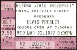 Elvis Presley-1977 RARE Concert Ticket Stub (Tempe, AZ-ASU Activity Center)