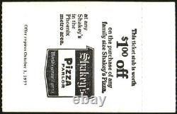 Elvis Presley-1977 RARE Concert Ticket Stub (Tempe, AZ-ASU Activity Center)