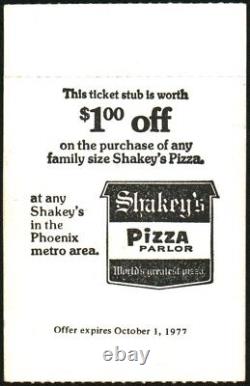 Elvis Presley-1977 RARE Concert Ticket Stub (Tempe, AZ-ASU Activity Center)