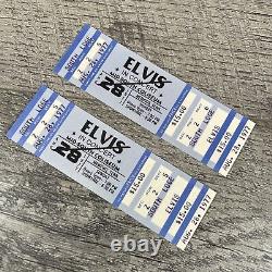 Elvis Presley 1977 RARE Unused Pair Of Concert Ticket Mid-South Coliseum Aug 28