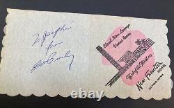 Elvis Presley 1st Las Vegas debut signed New Frontier Casino Napkin 1956, Rare