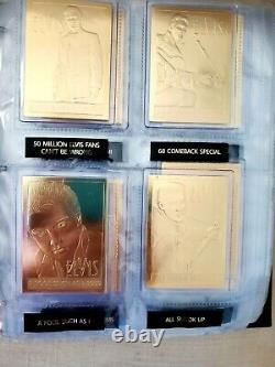 Elvis Presley 22kt Karat Gold 60 Card Danbury Mint Collection Set withBinder RARE