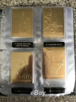 Elvis Presley 22kt Karat Gold 60 Card Danbury Mint Collection Set withBinder RARE