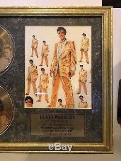 Elvis Presley 24KT Gold Plated Records Heart Break Hotel & Love Me Tender RARE