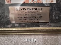 Elvis Presley 24kt Gold Plated Record, RARE 701/1991 35th Anniversary
