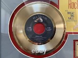 Elvis Presley 24kt gold 45rpm framed'Jailhouse Rock' With COA Rare