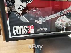 Elvis Presley 30th Dale Jr Budweiser Racing Bar Mirror Sign 37.5x21.75 Rare