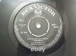 Elvis Presley 447 0643 Black Rare Single 7 45 RPM India Indian Vg