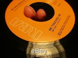 Elvis Presley 45 He Touched Me/Bosom of Abraham Rare Disc Error USA/1972