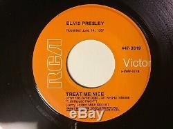 Elvis Presley 45 Jailhouse Rock/treat Me Nic Rare Orange Lbl Gold Standard Nm++