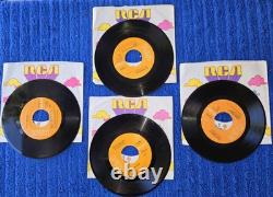 Elvis Presley 45s Vinyl Lot RCA Victor Sleeves + Rare Pressings Shrinking Set
