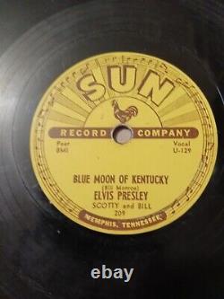 Elvis Presley 78 SUN 209 That's Alright Blue Moon of Kentucky RARE