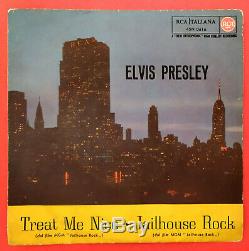 Elvis Presley (7 Italy) 45n 0616 Treat Me Nice Skyline Cover (rare 1000 Copy)