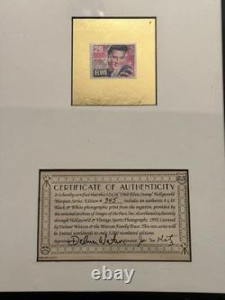 Elvis Presley 8x10 Framed Photo with 1960s Elvis Stamp Vintage #345/5000 Rare