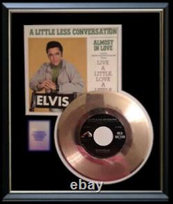 Elvis Presley A Little Less Conversation Rare 45 RPM Gold Metalized Record