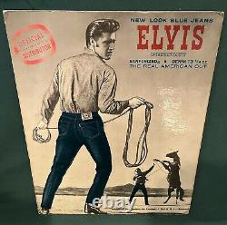 Elvis Presley Ad Store Display New Denim Jeans J. Salik 1950's Brussels RARE