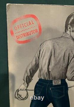 Elvis Presley Ad Store Display New Denim Jeans J. Salik 1950's Brussels RARE