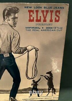 Elvis Presley Ad Store Display New Denim Jeans J. Salik 1950's Brussels RARE
