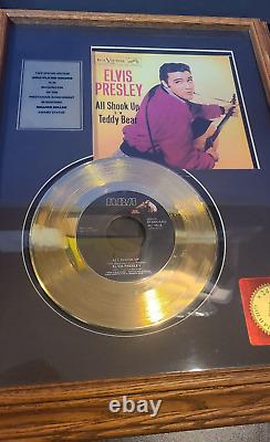 Elvis Presley All Shook Up 45 RPM Gold Plated Record Rare Novelty Award