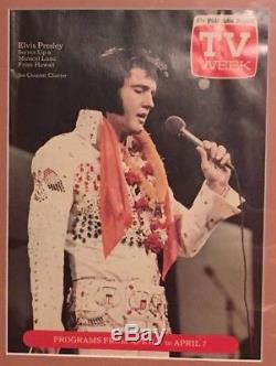 Elvis Presley Aloha From Hawaii Concert Ticket, Photo, and TV Program RARE