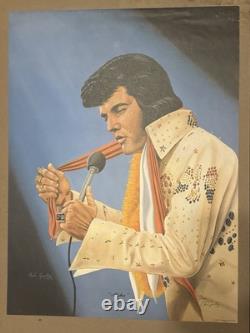 Elvis Presley Aloha print by Charles Spaulding. Vintage 1977 RARE ed. #5/3000