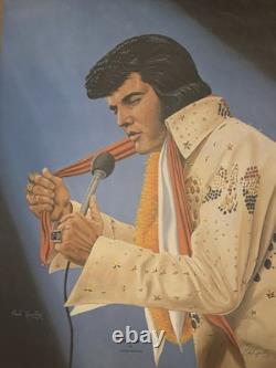Elvis Presley Aloha print by Charles Spaulding. Vintage 1977 RARE ed. #5/3000