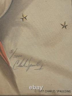 Elvis Presley Aloha print by Charles Spaulding. Vintage 1977 RARE ed. #5/3000