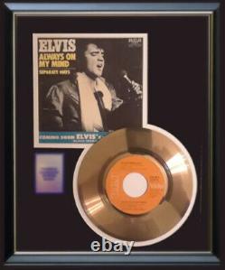 Elvis Presley Always On My Mind 45 RPM Gold Metalized Record Rare Non Riaa