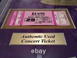 Elvis Presley Authentic Tickets Collage Framed Facsimilie Autograph Rare #D/25