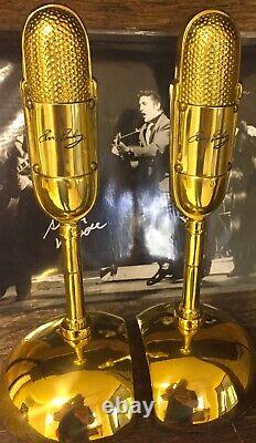 Elvis Presley? BRASS AUTOGRAPHED MICROPHONE Bookends? © EPE Mint Rare