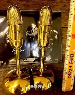 Elvis Presley? BRASS AUTOGRAPHED MICROPHONE Bookends? © EPE Mint Rare