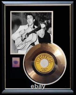 Elvis Presley Baby Let's Play House Gold Record W-printed Autograph Rare Sun
