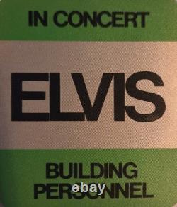 Elvis Presley Backstage Pass. Rare Green Rectangular. Original. Mint