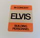 Elvis Presley Backstage Pass. Rare Orange Rectangular. Original. Mint