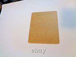 Elvis Presley Backstage Pass. Rare Orange Rectangular. Original. Mint