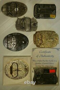 Elvis Presley Belt Buckles The King of Rock & Roll 7 Rare USA Collectibles New