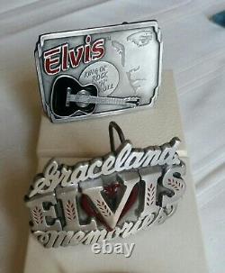 Elvis Presley Belt Buckles The King of Rock & Roll 7 Rare USA Collectibles New