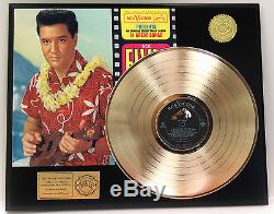 Elvis Presley Blue Hawaii Gold Lp Ltd Edition Rare Record Display