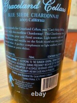 Elvis Presley Blue Suede Chardonnay Wine 2003 Unopened Rare pristine labels