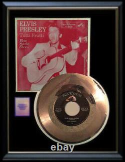 Elvis Presley Blue Suede Shoes 45 RPM Gold Metalized Record Rare Non Riaa Award