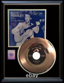 Elvis Presley Blue Suede Shoes 45 RPM Gold Record Rare Non Riaa Award