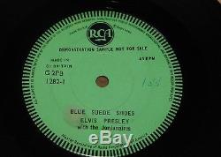 Elvis Presley Blue Suede Shoes Very Rare Uk Rca 1-sided Demo 7 1956
