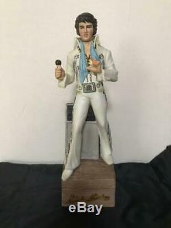Elvis Presley Bourbon Bottle pottery Figure Music Box McCORMICK rare