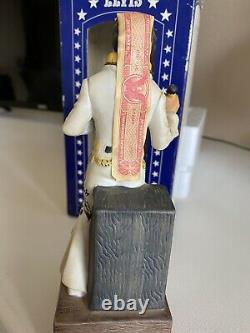 Elvis Presley Bourbon Bottle pottery Figure Music Box McCORMICK rare