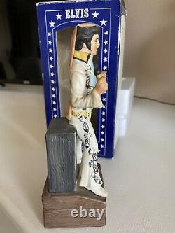 Elvis Presley Bourbon Bottle pottery Figure Music Box McCORMICK rare